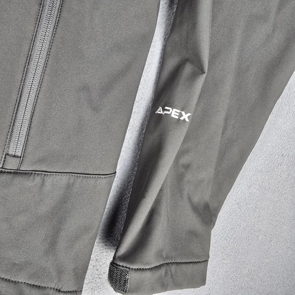 The North Face Apex Jacket Mens Large Gray Softshell Full Zip Hiking Outdoor‎